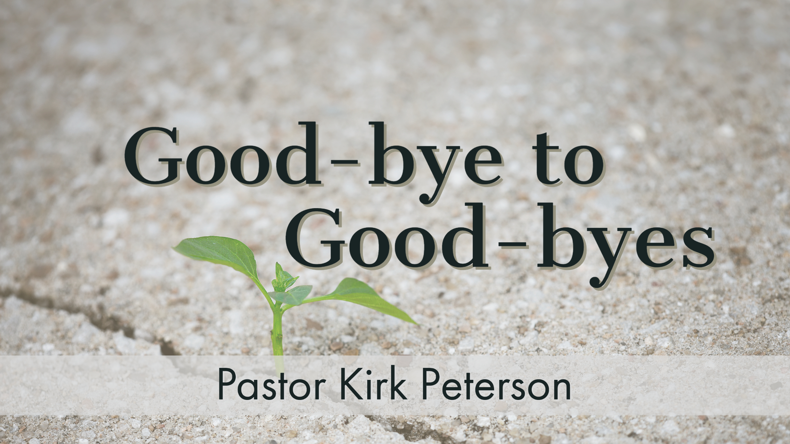 Sermon Series Title: You'll Get Through This